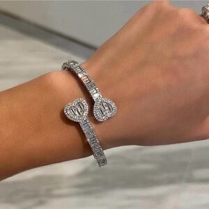 Silver Heart Bracelet 7inch